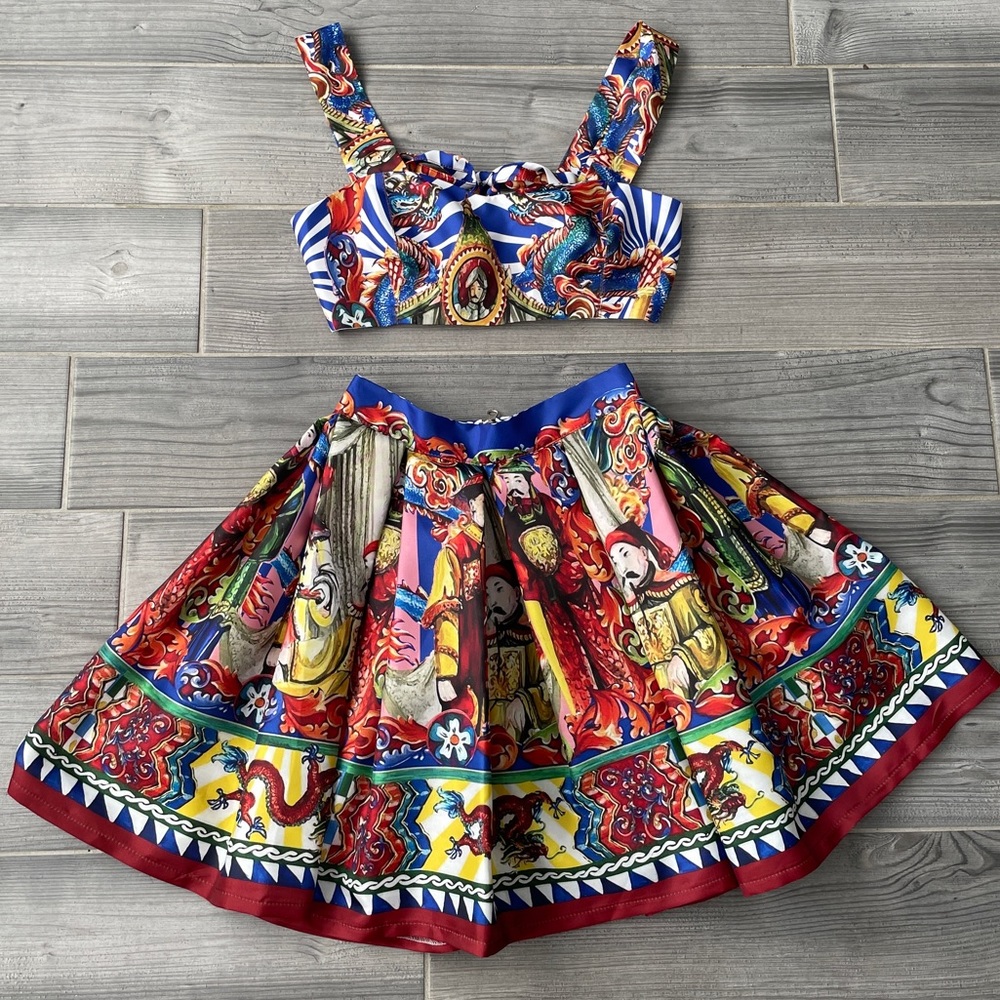2 PIECE PRINTED SET
